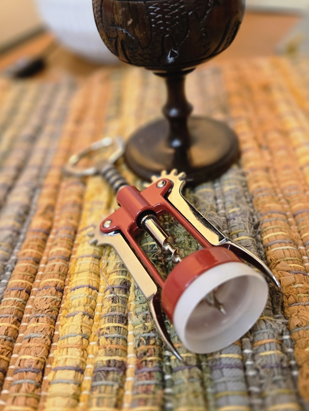 Red Winged Lever Corkscrew Bottle Opener